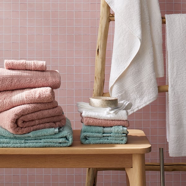 Value on towels, bath mats and bathroom accessories